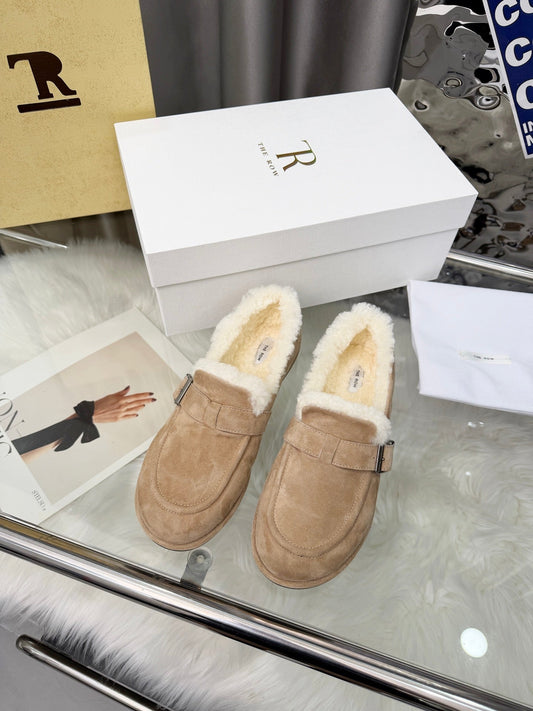 The Row 2025 Loafers Tan Wool 576843