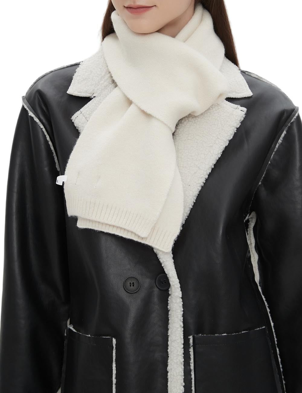 Simple Winter Solid Color Knit Scarf