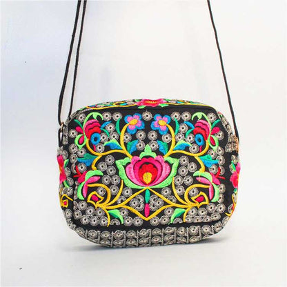 Ethnic Embroidered Multi-Layer Bag Ladies Embroidered Casual Cloth Bag.