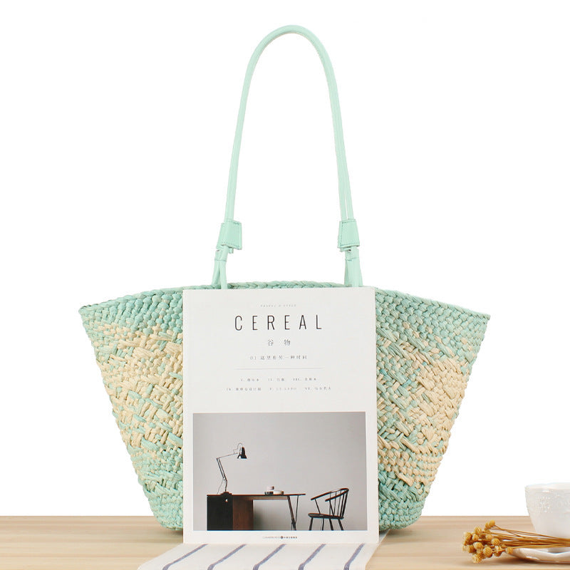 Crochet Market Bag Graded Bluegrass Woven Bag