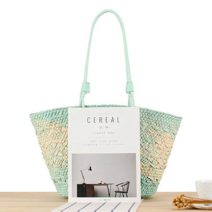 Crochet Market Bag Graded Bluegrass Woven Bag