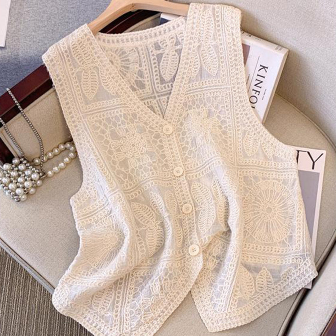 Crosa - Bohemian Crochet Sleeveless Vest