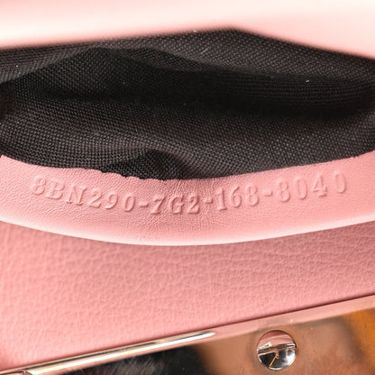 Vitello Seta Lace Up Medium Peekaboo Iconic Satchel Bubblegum