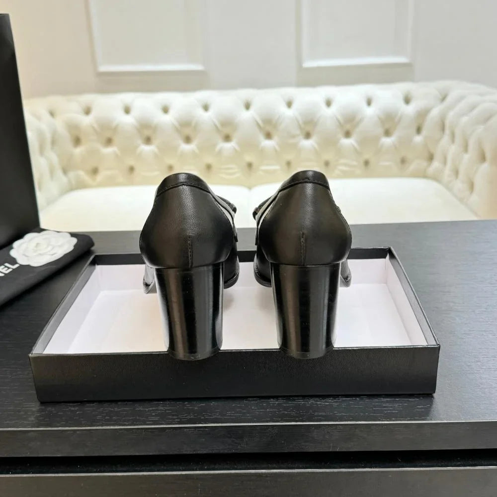 CC FW 25/26 Moccasins 9cm Black Sheepskin