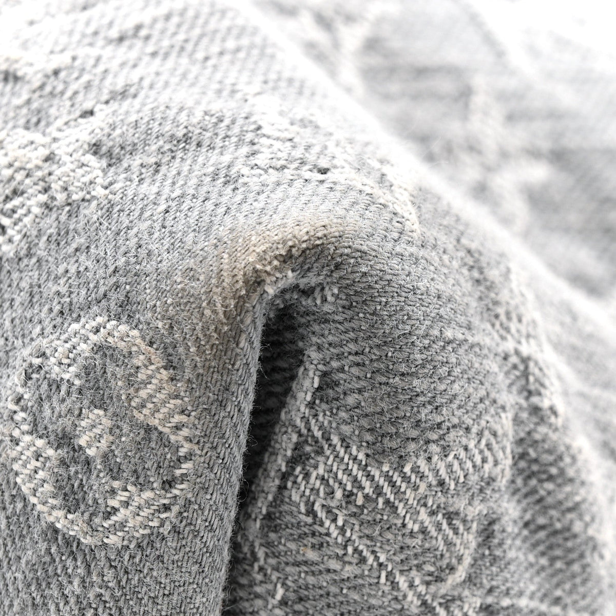 Monogram Denim CarryAll MM Washed Grey