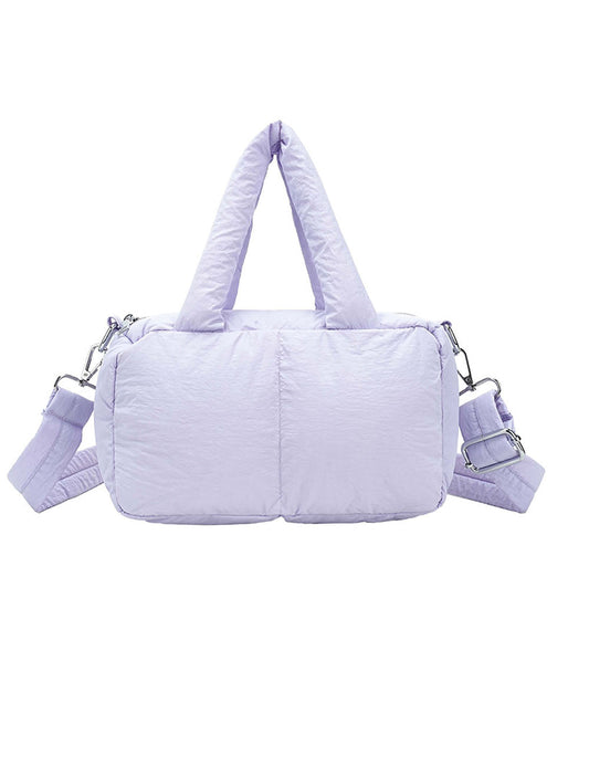 Trendy Puffer Top Handle Tote Shoulder Bag