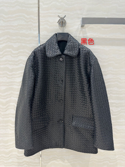 BV Jacket in Dark Brown Lambskin