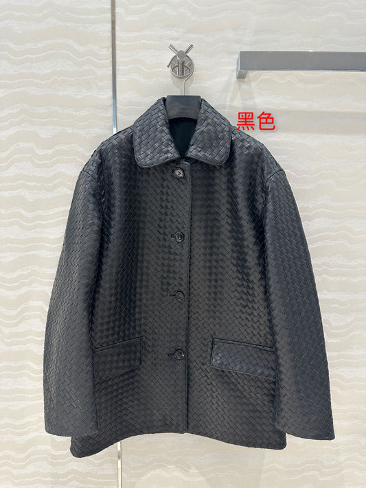 BV Jacket in Dark Brown Lambskin
