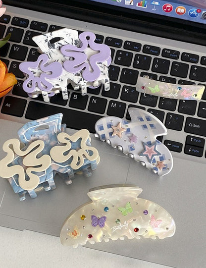 Flower Cute Butterfly RhinestoneÂ Hair Claws