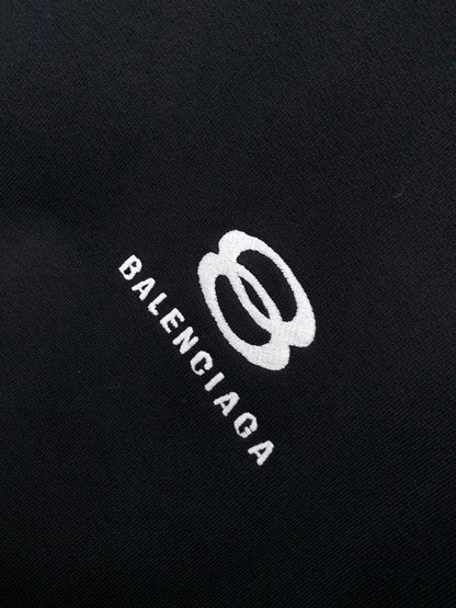 Balenciaga 25 Hoodie Navy Mix Red Cotton 0048