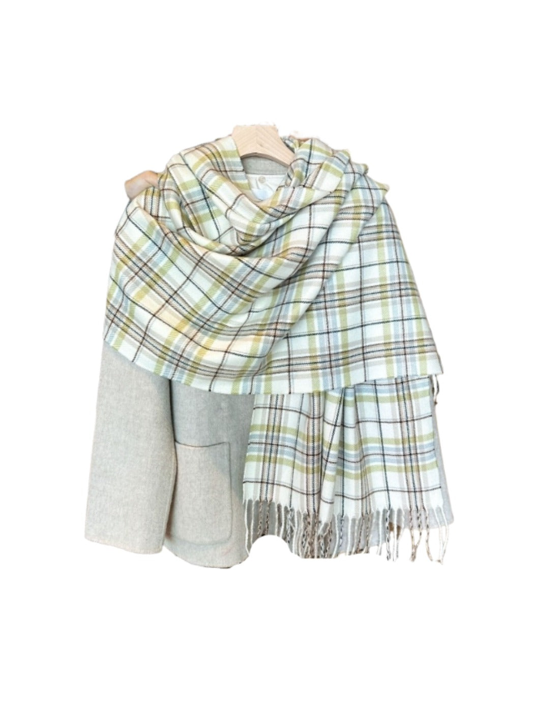 Scarvii -  Scarf with Color-Block Fringe