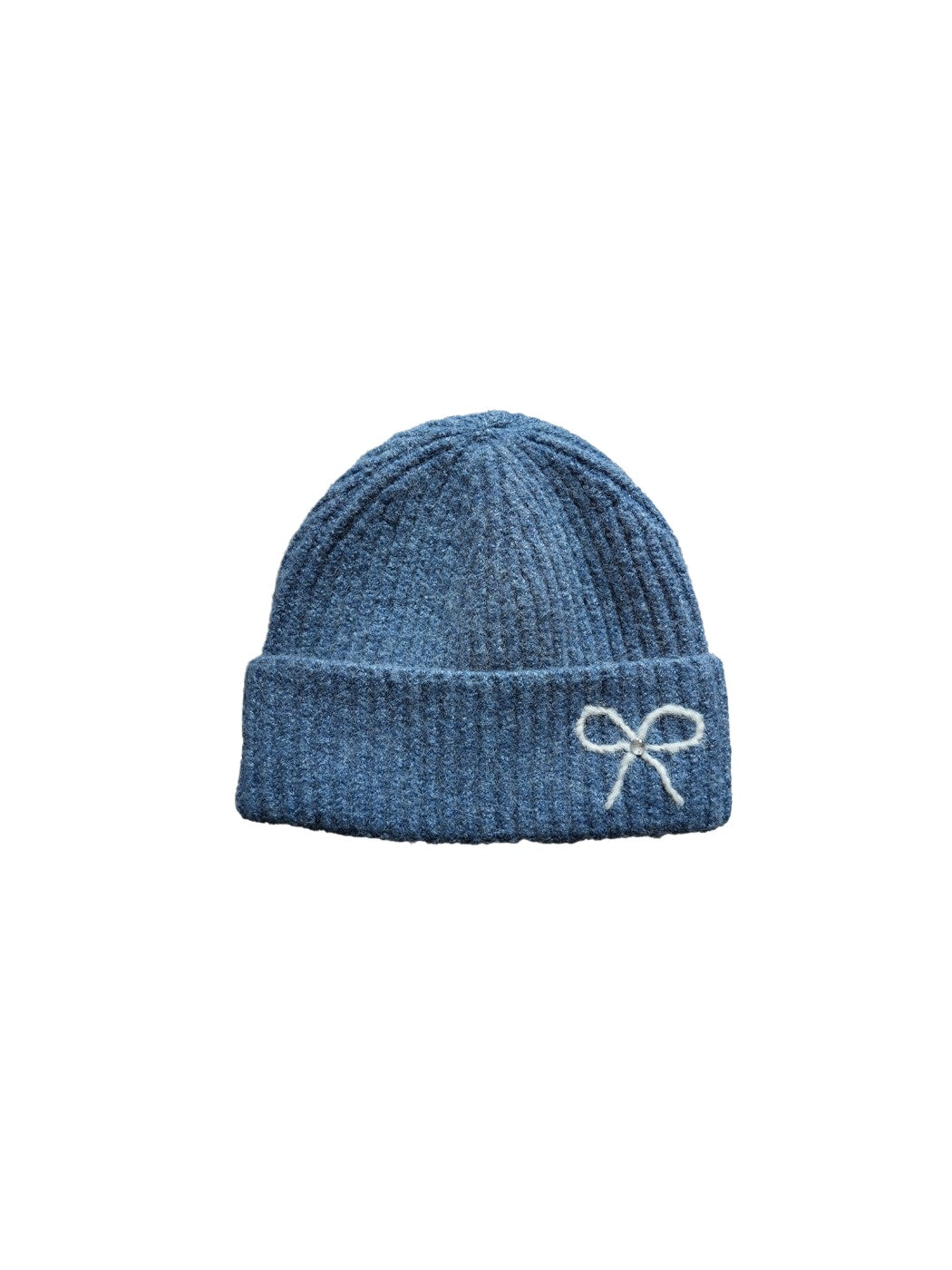 Haila - Knitted Beanie with Butterfly Embroidery