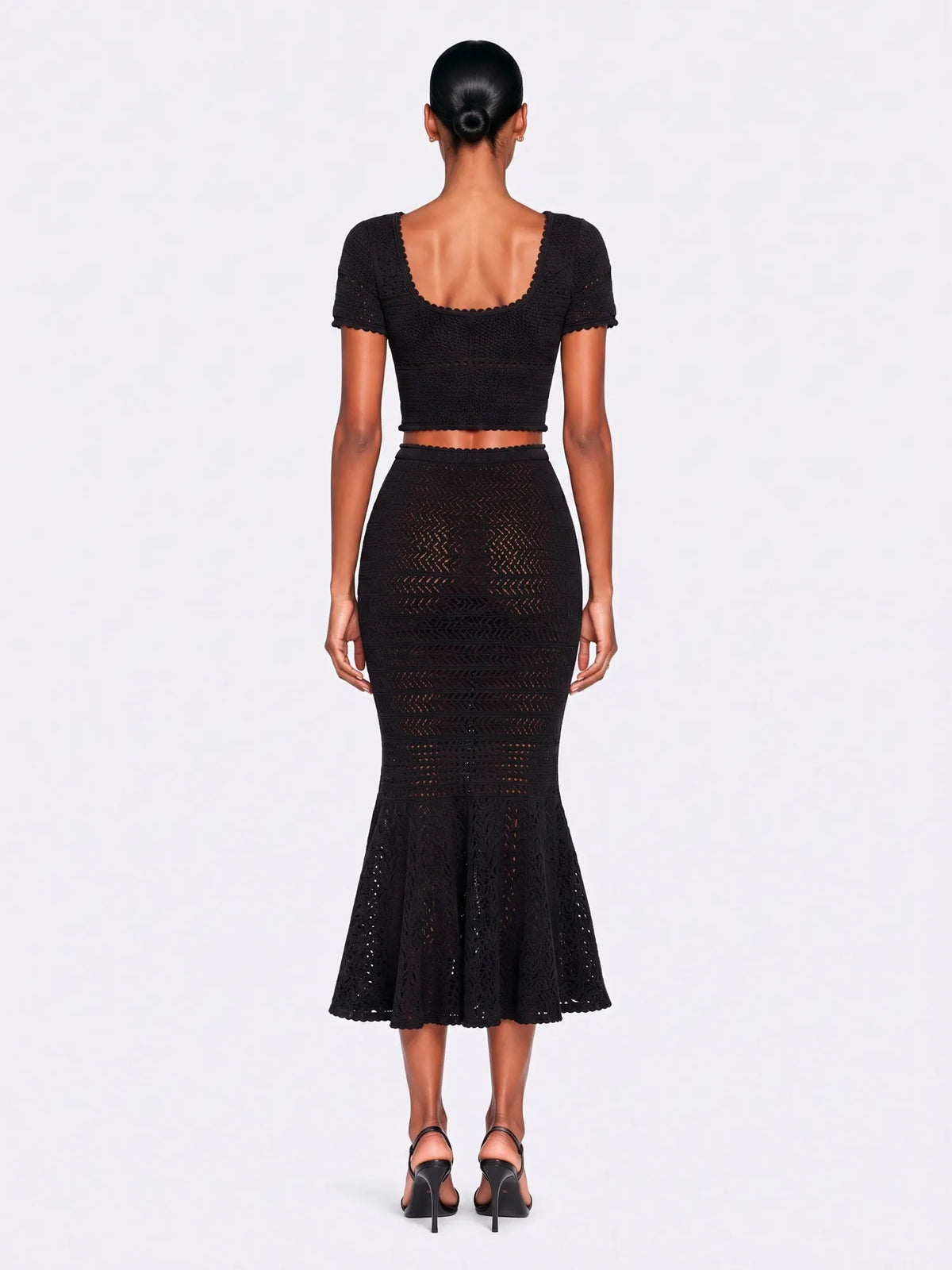 Lucy Cutout Short-Sleeve Knit Midi Skirt Set