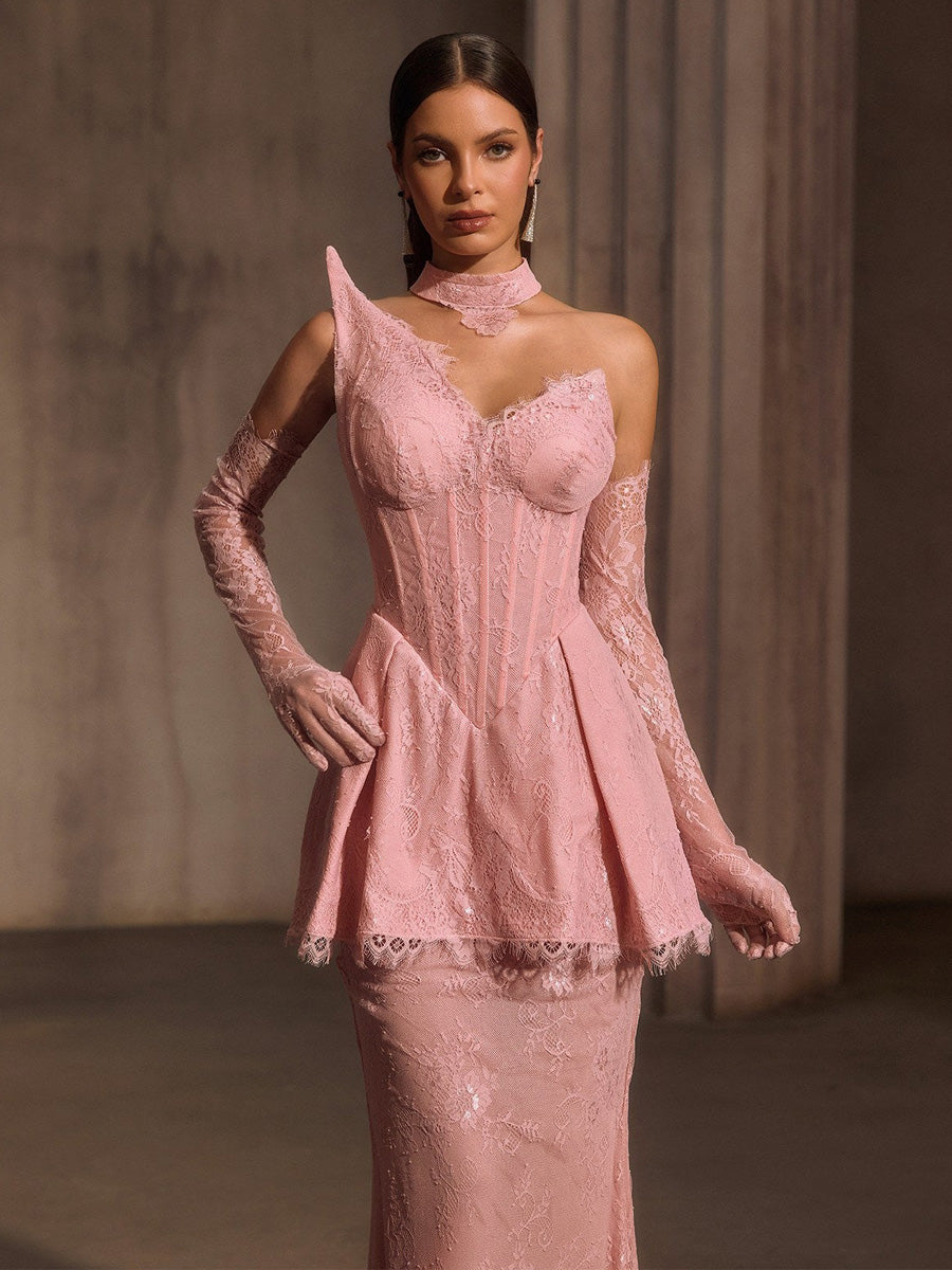 Milana Corset Lace Maxi Dress