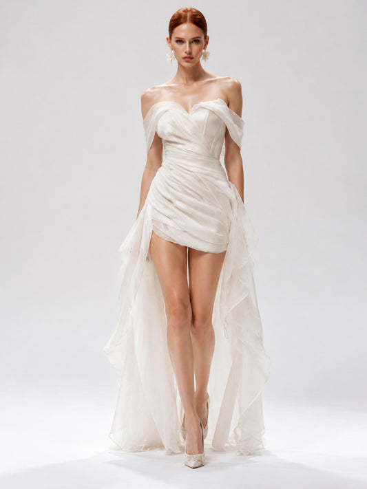 Phoebe Ruffled Off-Shoulder Mini Dress