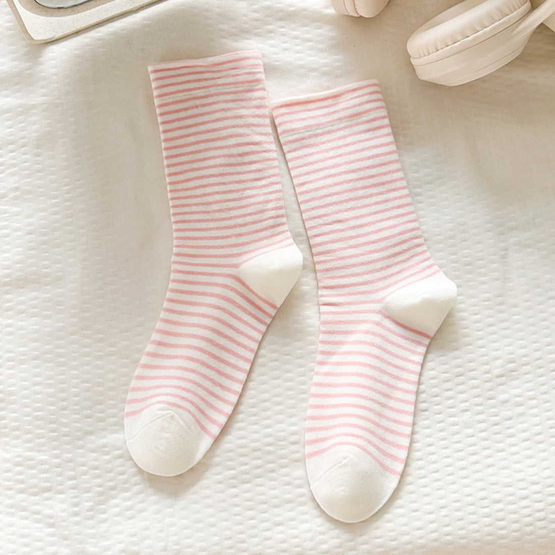 Rufia - Colorful Striped Mid-Calf Socks