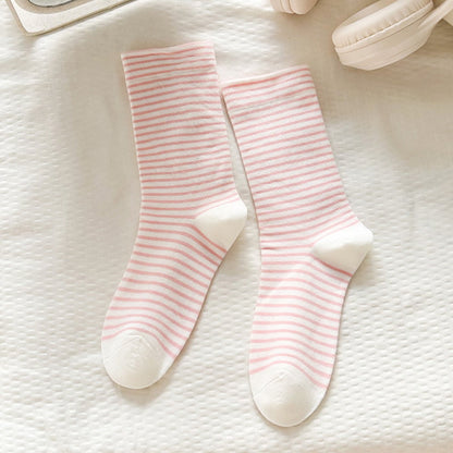 Rufia - Colorful Striped Mid-Calf Socks