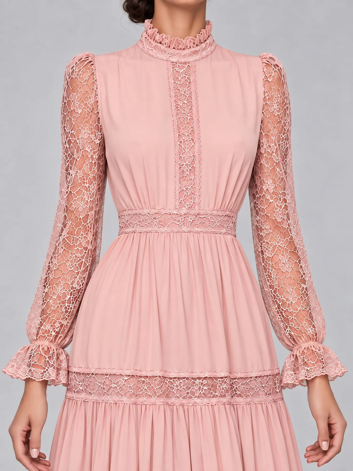 Ivy Vintage Cut-out Long-Sleeve Maxi Dress