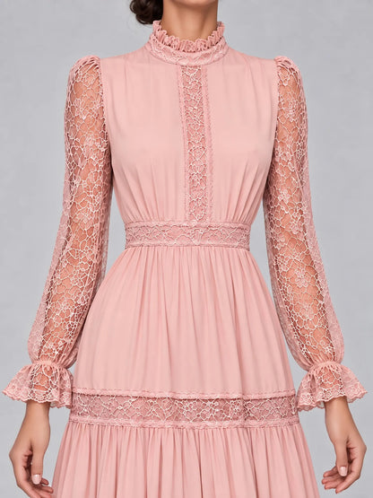 Ivy Vintage Cut-out Long-Sleeve Maxi Dress