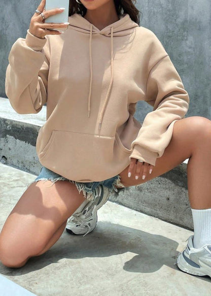 Fleece Lined Hooded Sweatshirt in Soft Fabric
