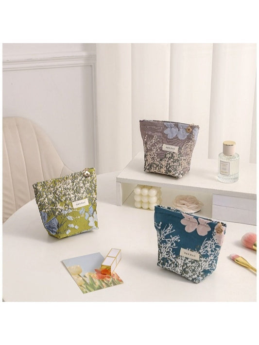 Cosbai - Small Coin Purse with Floral Prints