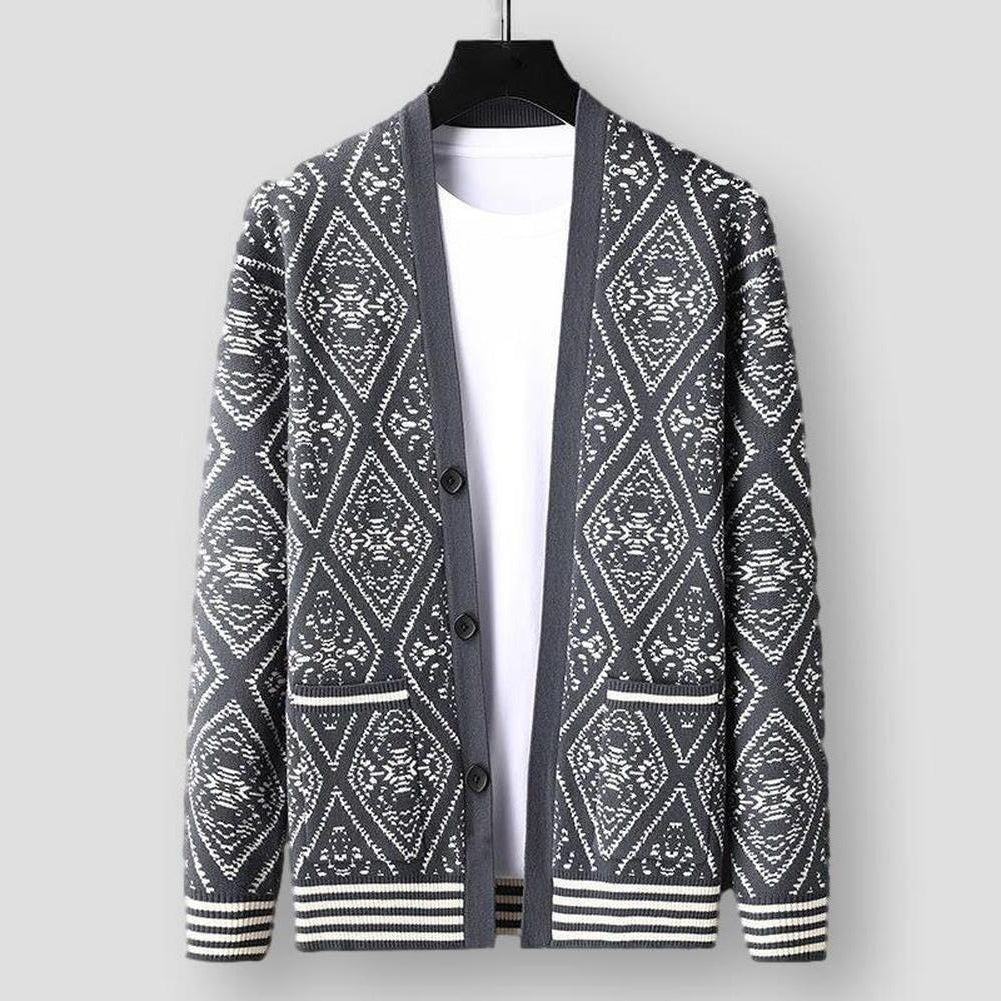 Saint Morris Graphic Wool Cardigan