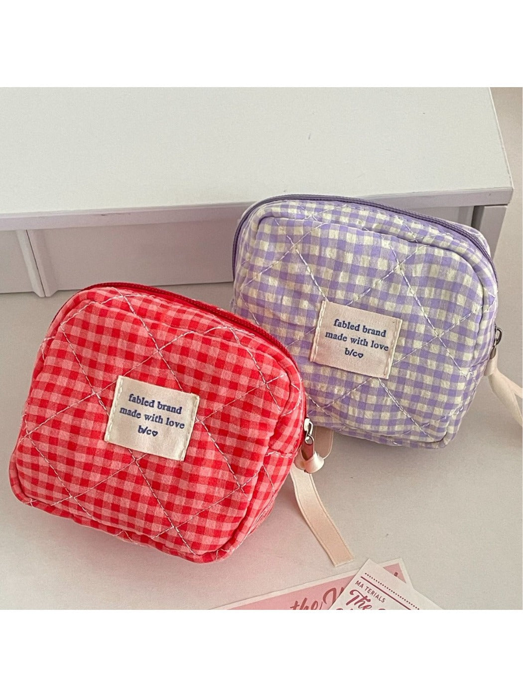 Cosbai - Plaid Student Coin Storage Pouch