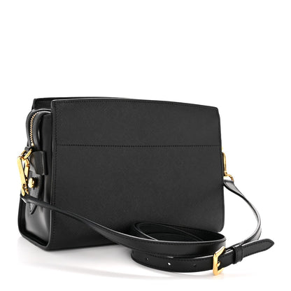 City Calf Esplanade Shoulder Bag Black