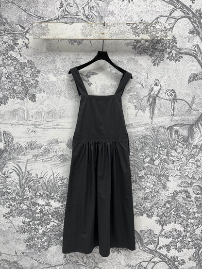 Prada 25 Suspender Dress Gray Cotton