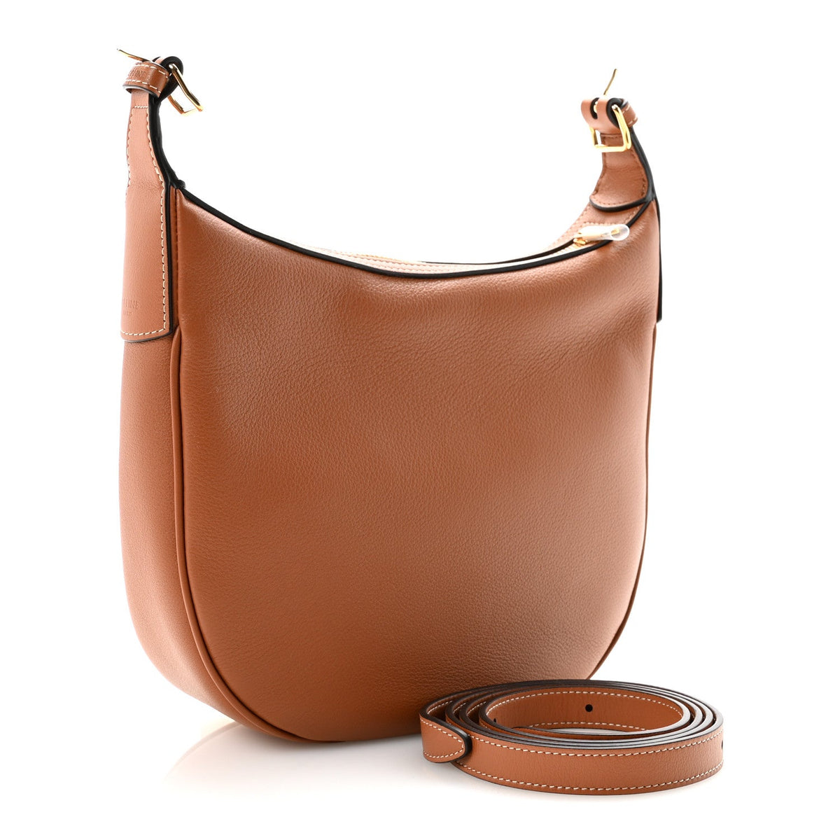 Supple Calfskin Small Triomphe Heloise Shoulder Bag Tan