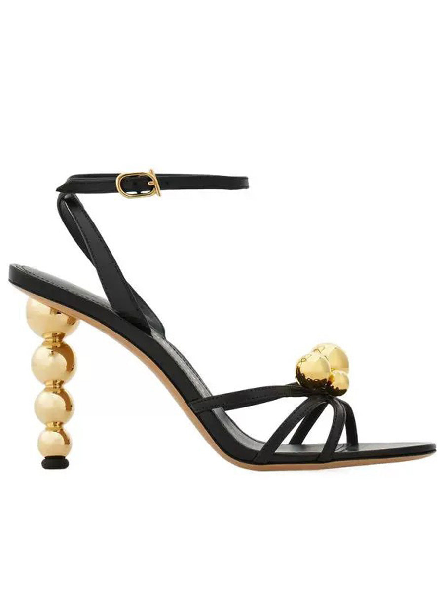 Oceane Sexy Metal Ball Embellished Sandals