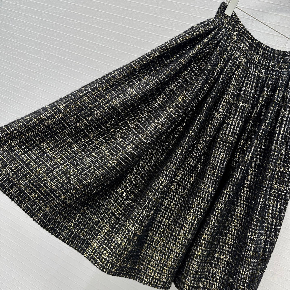 CC 25 Tweed Skirt Black Wool Polyamide