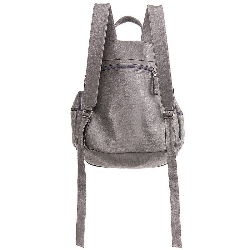 Plain Large Capacity Riveted Shoulders Bag