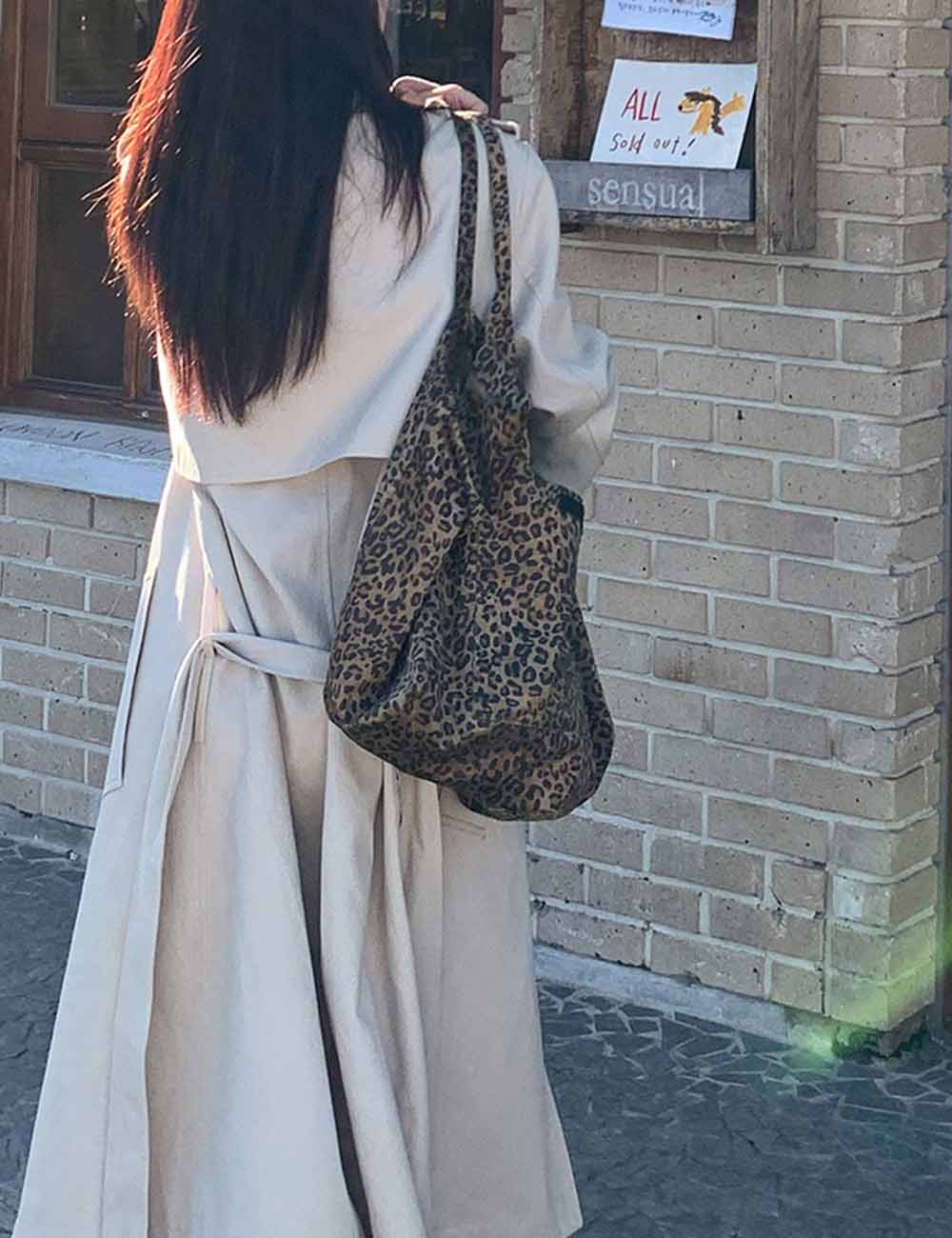 Leopard Large Capacity Hobo Tote Shoulder Bag
