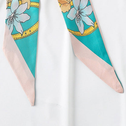 Imitation Silk Print Long Elegant Scarf