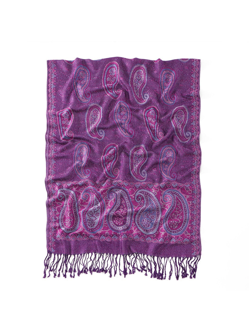 Sscarvii - Bohemian Paisley Tassel Scarf