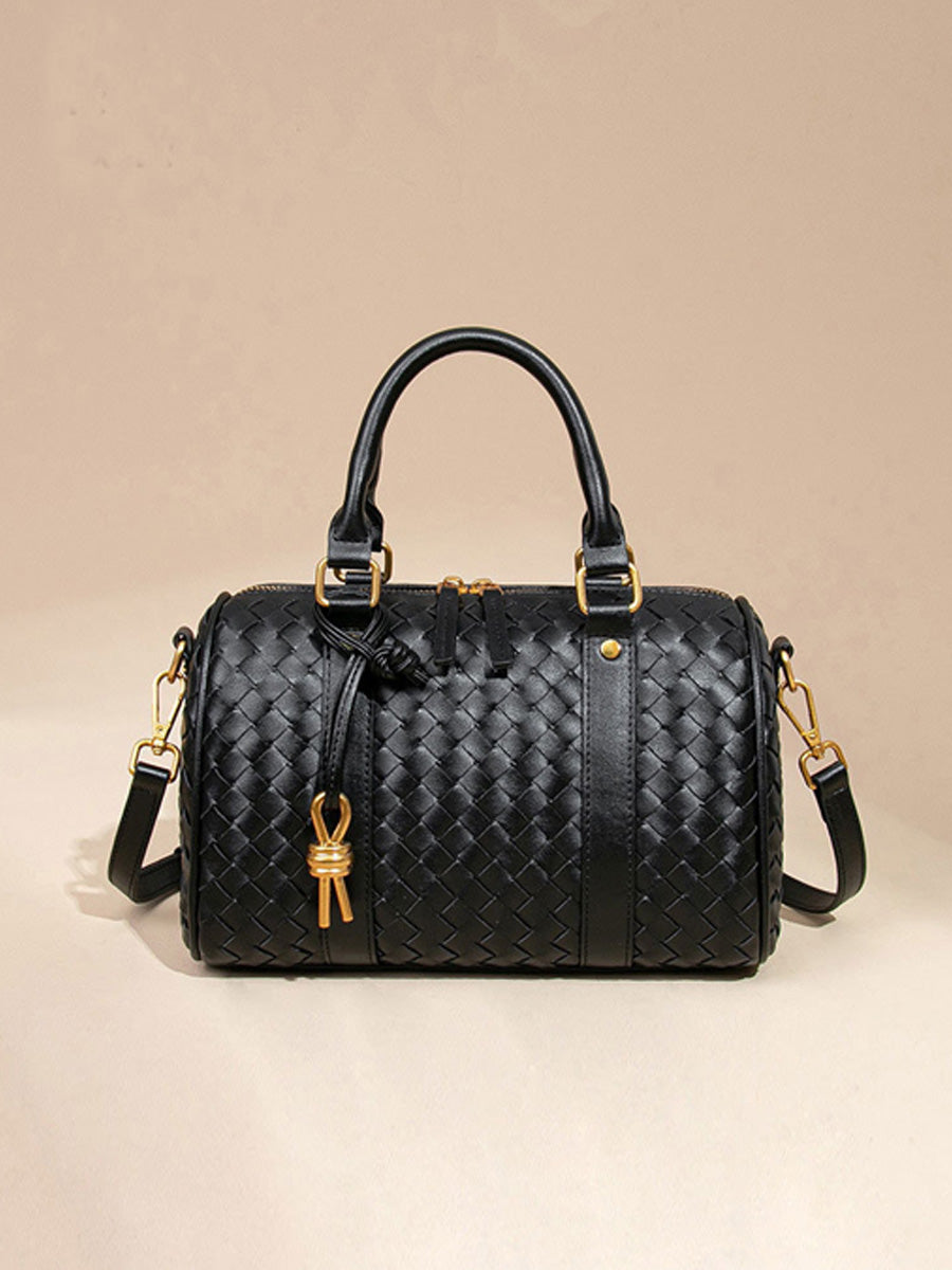 Sabrina Woven Pillow-Shaped Bag