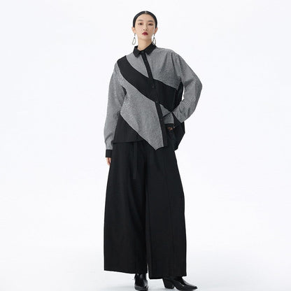 Irregular Design Long-Sleeved Shirt