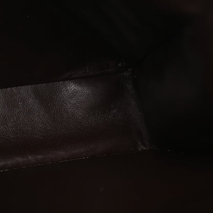 Caviar Quilted Medium Kelly Flap Brown