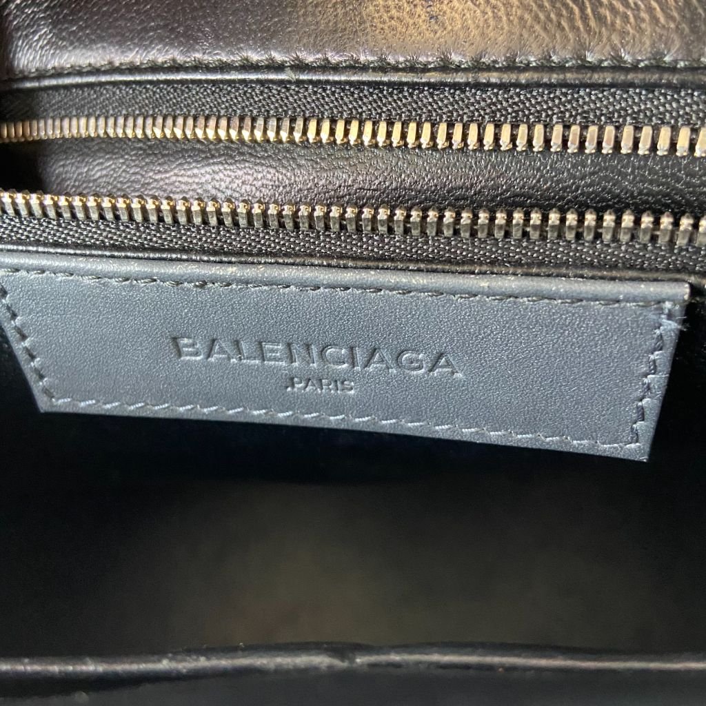 Balenciaga Le Dix Cartable Top Handle Leather Bag