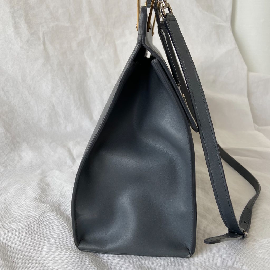 Balenciaga Le Dix Cartable Top Handle Leather Bag