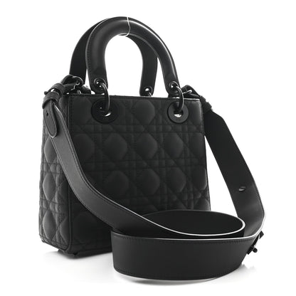 Ultra Matte Calfskin Cannage Small My ABCDior Lady Dior Black