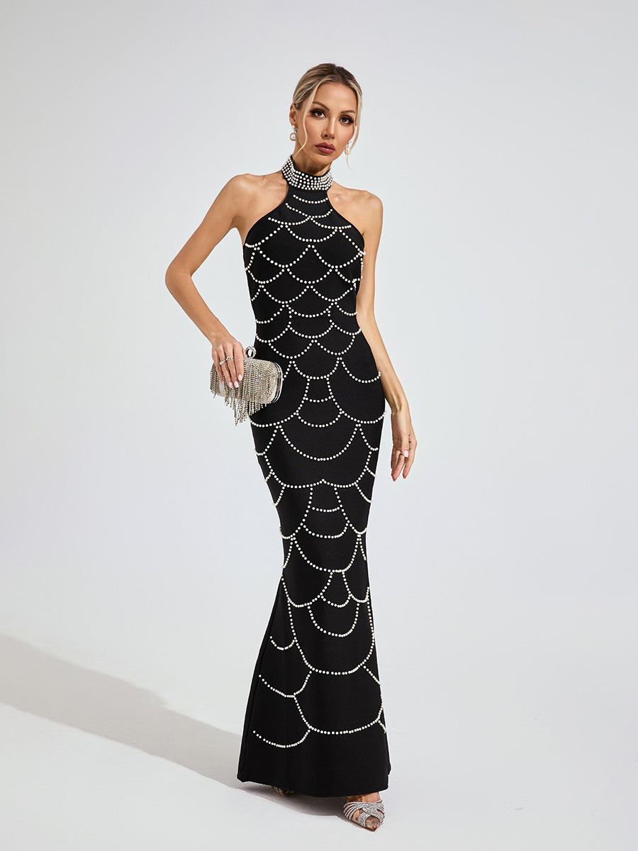 Helena Pearl Bandage Maxi Dress