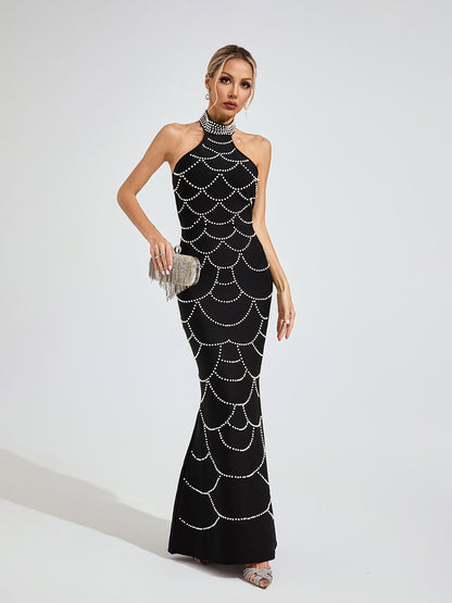 Helena Pearl Bandage Maxi Dress