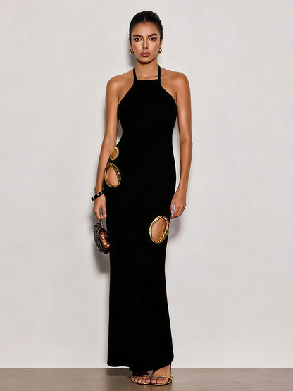 Zoey Halterneck Cutout Maxi Dress