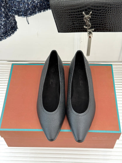 LP Primula Ballet Flat Black Leather 570694