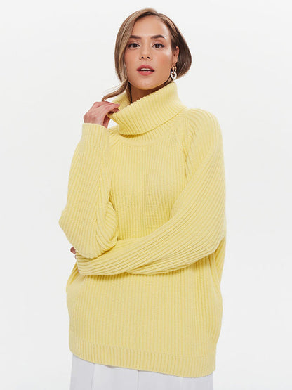 Casual 6 Colors High-Neck Long Sleeves Sweater Top