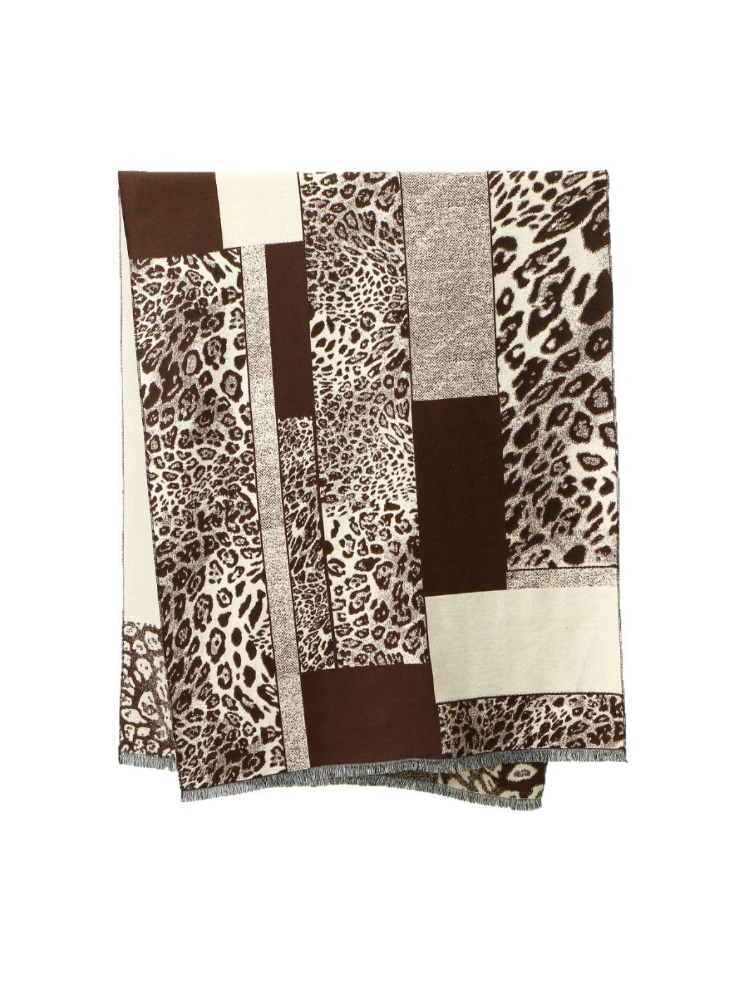 Sscarvii - Leopard Print Thick Winter Scarf