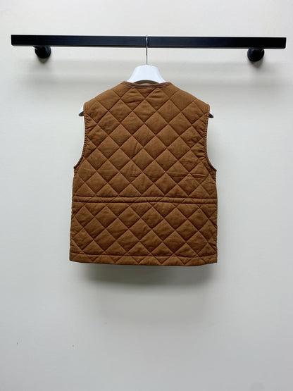 Moncler 25 Plaid Vest Polyester 281618