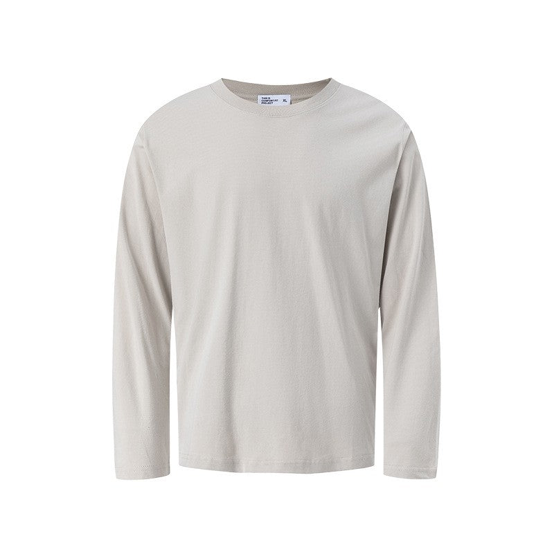 Solid Color Crew Neck Long Sleeve T-Shirt
